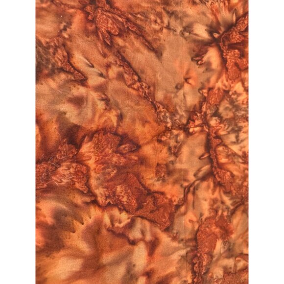 Hand-Dyed Brown & Black Marbled Cotton Fabric 25" x 27" Craft Sewing Quilting Ma - Picture 1 of 4